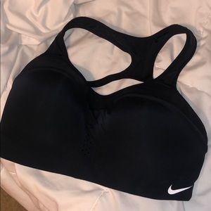 Black Nike sports bra